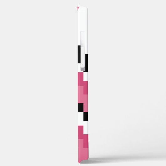 roze zwart-wit pixelkunst Case-Mate iPhone case (Achterkant / Links)