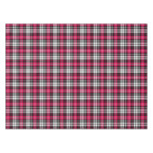 Roze Zwart Wit Plaid Schotse Ruit Tafelkleed (Voorkant (Horizontaal))