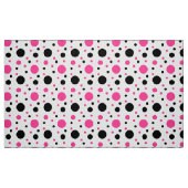 Roze Zwart Wit Polka Dots Stof (Fat Quarter)