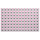 Roze Zwart Wit Polka Dots Stof (Yard (91,4 cm))