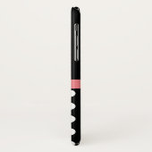 Roze zwart-wit pols-monogram Case-Mate iPhone case (Achterkant/links)