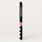 Roze zwart-wit pols-monogram Case-Mate iPhone case (Achterkant/links)