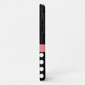 Roze Zwart Wit Stippen Monogram Case-Mate iPhone Case (Achterkant/links)