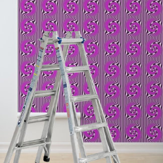 Roze Zwart Wit Strepen Swirls Peel Stick Behang