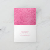 Roze Zwart Witte Bloemige Damast Bedankkaart (Binnen)