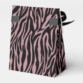Roze Zwart Zebra Print Bedankdoosjes (Achterkant)