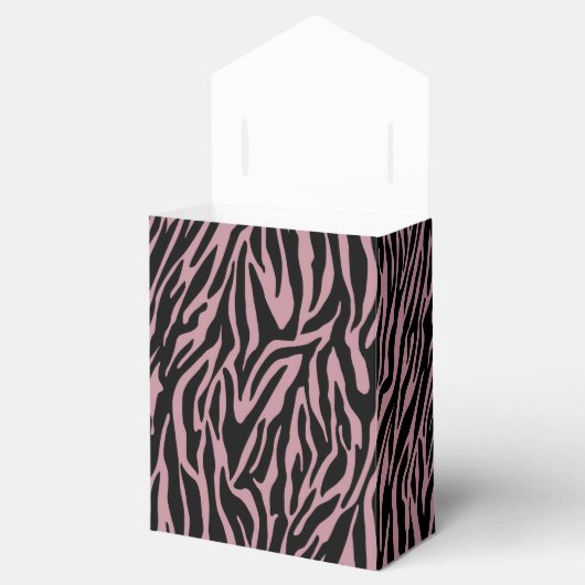 Roze Zwart Zebra Print Bedankdoosjes (Geopend)