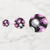 Roze Zwart Zilveren Glitter Verjaardagsfeest Confetti (Voorkanten)