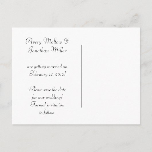 Roze Zwart Zilveren Wervelingen Save The Date Aankondigingskaart (Achterkant)