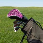roze zwartanista bloem golfheadcover (Insitu)