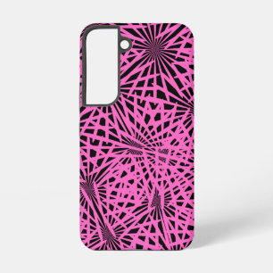 roze zwartanista bloem samsung galaxy hoesje