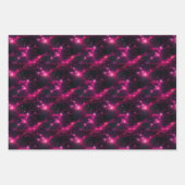 Roze & Zwarte Abstracte Inpakpapier Vel (Voorkant 2)