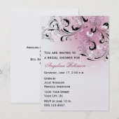 Roze Zwarte Abstracte Wervelingen Vrijgezellenfees Kaart (Voorkant / Achterkant)