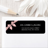 Roze zwarte achtergrond Vrijgezellenfeest Etiket (Insitu)