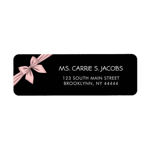 Roze zwarte achtergrond Vrijgezellenfeest Etiket (Voorkant)