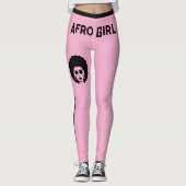 Roze Zwarte Afrikaanse Vrouwen Modern Schattige Tr Leggings (Voorkant)