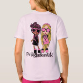 roze zwarte anista t-shirt (Achterkant)