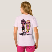 roze zwarte anista t-shirt (Achterkant volledig)
