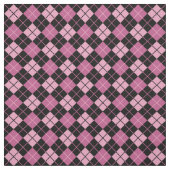 Roze-zwarte Argyle Stof (Swatch)