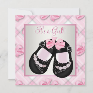 Roze Zwarte Baby Schoenen Roze Zwarte Baby Meisje Kaart