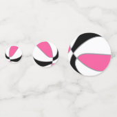 roze zwarte basketbal feest decoratie confetti (Achterkanten)