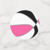 roze zwarte basketbal feest decoratie confetti (Kleine voorkant)