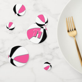 roze zwarte basketbal feest decoratie confetti
