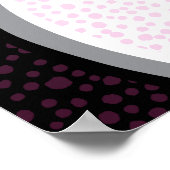 Roze Zwarte Basketbal Party Meisjes Verjaardag Wel Poster (Hoek)