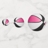 Roze zwarte basketbal sportfeest confetti (Voorkanten)