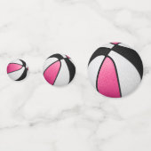 Roze zwarte basketbal sportfeest confetti (Achterkanten)