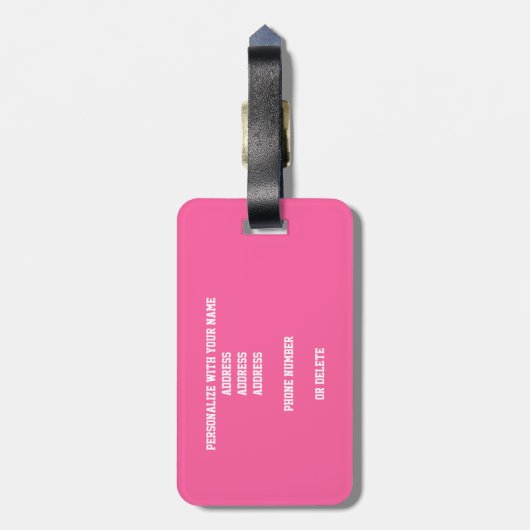 Roze zwarte basketballen Jonge atleet monogram Bagagelabel (Achterkant verticaal)