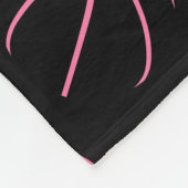 Roze zwarte basketballen patroon minimaal fleece deken (Hoek)