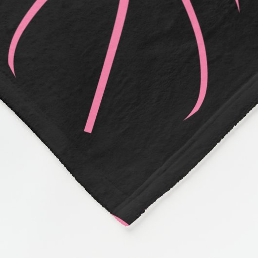 Roze zwarte basketballen patroon minimaal fleece deken (Hoek)