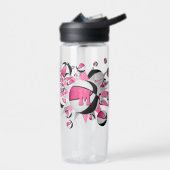 roze zwarte basketballen sterren meisjes sport waterfles (Links)