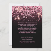 Roze & Zwarte Bat Mitzvah Uitnodiging (Achterkant)