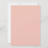 Roze zwarte bloemen bruiloft Uitnodiging (Achterkant)