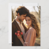  Roze & Zwarte Bloemen Huwelijksuitnodiging Feestdagenkaart (Achterkant)