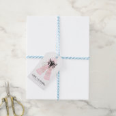 Roze & Zwarte Boho Wilde EEN Meisjes Verjaardagsfe Cadeaulabel (Met Touw)
