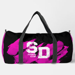 Roze & Zwarte Borstelige Fitness Tas
