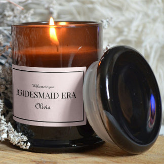 Roze & Zwarte Bruidsmeisje Era Label Sticker