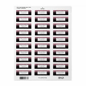 Roze Zwarte bruiloft Glitter en Sparkle Etiket (Full Sheet)