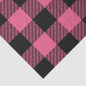 Roze & Zwarte Buffalo Geruite Plaid Landelijk Tissuepapier (Detail)