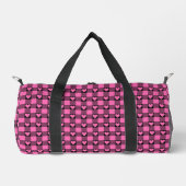 Roze Zwarte Buffalo Hart Plaid Plunjezak (Voorkant)