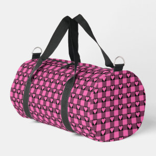 Roze Zwarte Buffalo Hart Plaid Plunjezak