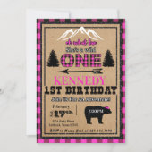 Roze zwarte Buffalo Pset Girl Birthday Kaart (Voorkant)