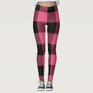 Roze & Zwarte Buffel geruit Leggings