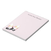 Roze Zwarte Candy Corn Notitieblok (Linkerzijde)