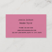 Roze zwarte Cheetah Animal Print Visitekaartje (Achterkant)