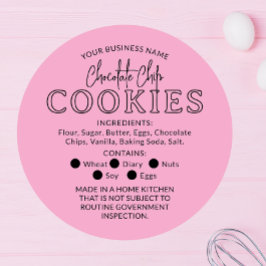 Roze Zwarte Chocolade Cookies Cottage Law Sticker