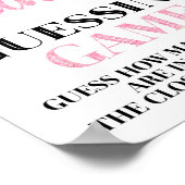 Roze zwarte Confetti Snoep voor het gamen Poster (Hoek)